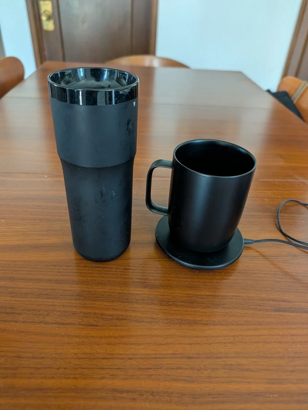 Ember Black Temperature Control Mug and Travel Tumbler Set